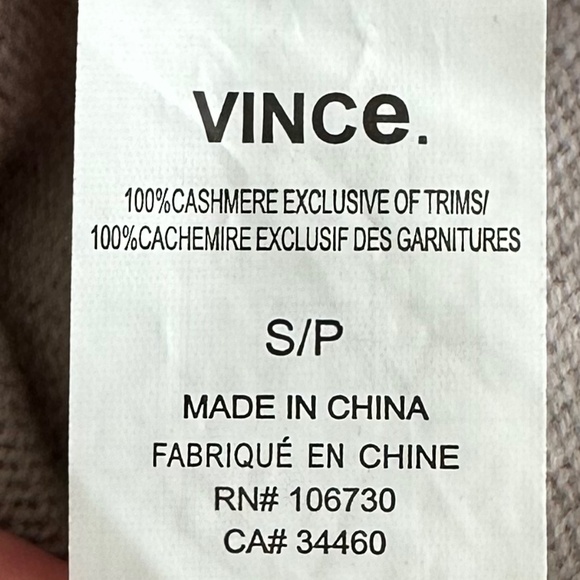 Vince 100% Cashmere Crew Neck Tunic Sweater Dove Gray Small Fall Cozy Comfy - Picture 10 of 13